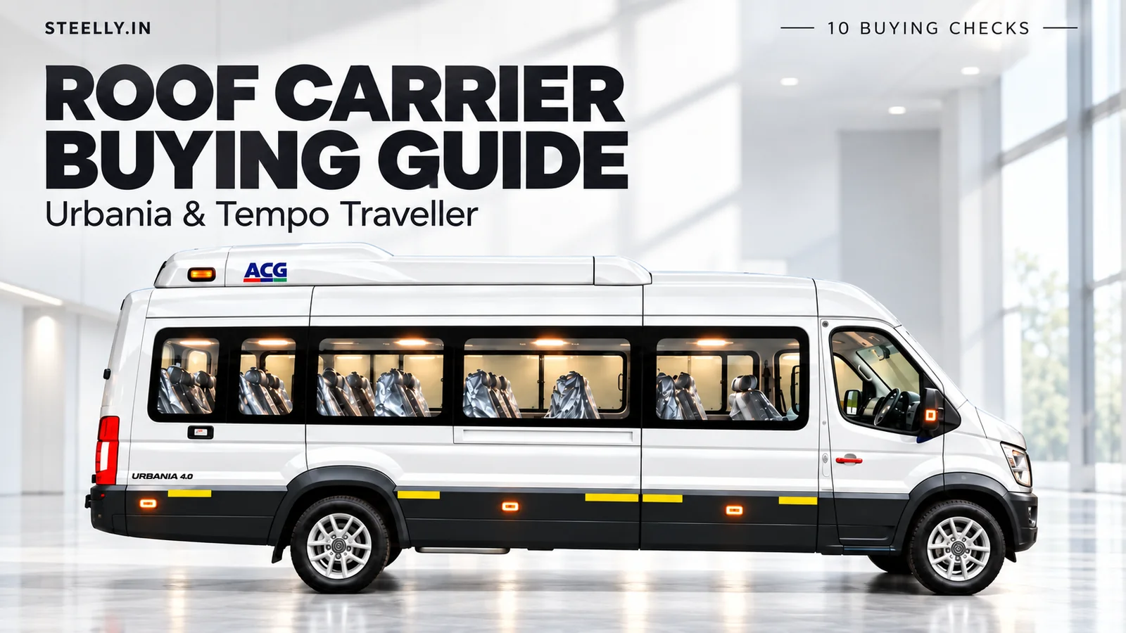 White Force Urbania with roof carrier — Urbania and Tempo Traveller buying guide