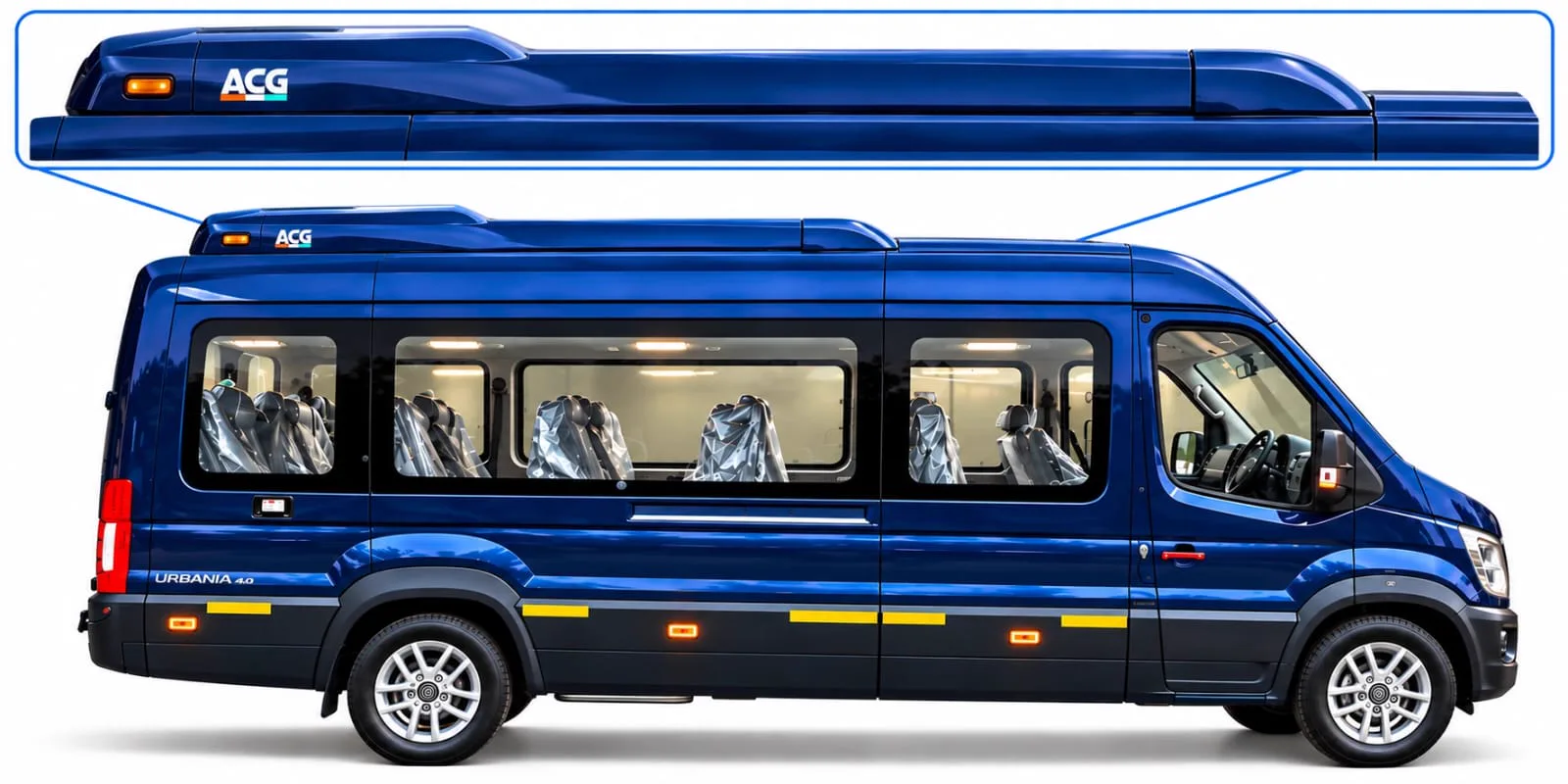 Force Urbania 16 Seater fibre roof luggage carrier by STEELLY