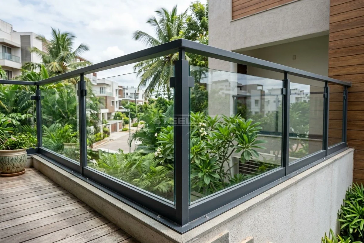 Balcony railing design 5 in Dehradun by STEELLY