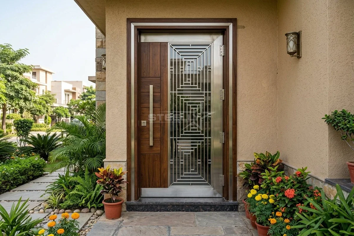 Main door design 4 in Dehradun by STEELLY