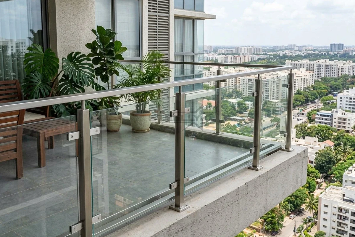 Glass railing design 4 in Dehradun by STEELLY
