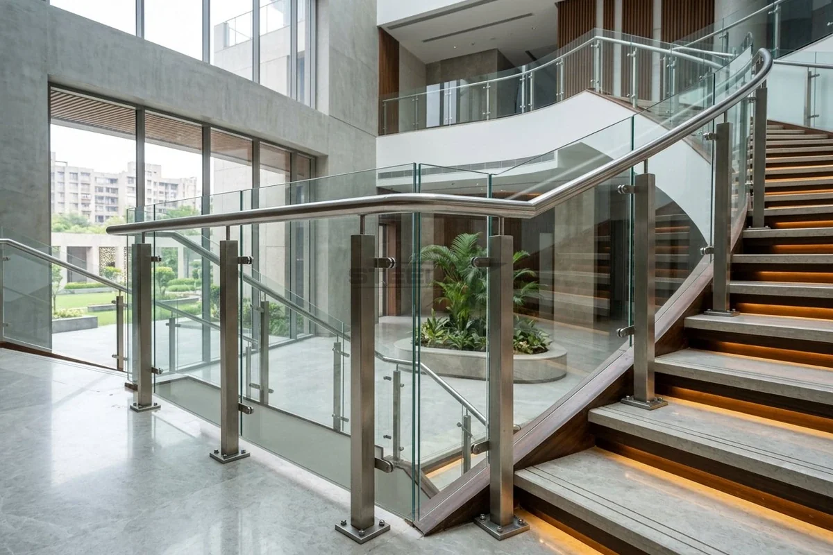 Glass railing design 6 in Dehradun by STEELLY