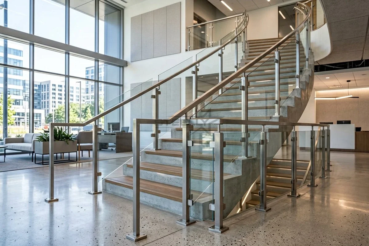 Staircase railing design 1 in Dehradun by STEELLY