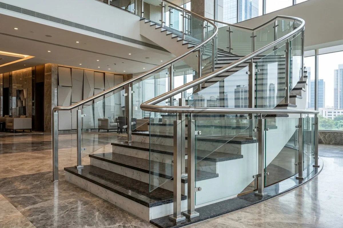 Staircase railing design 5 in Dehradun by STEELLY