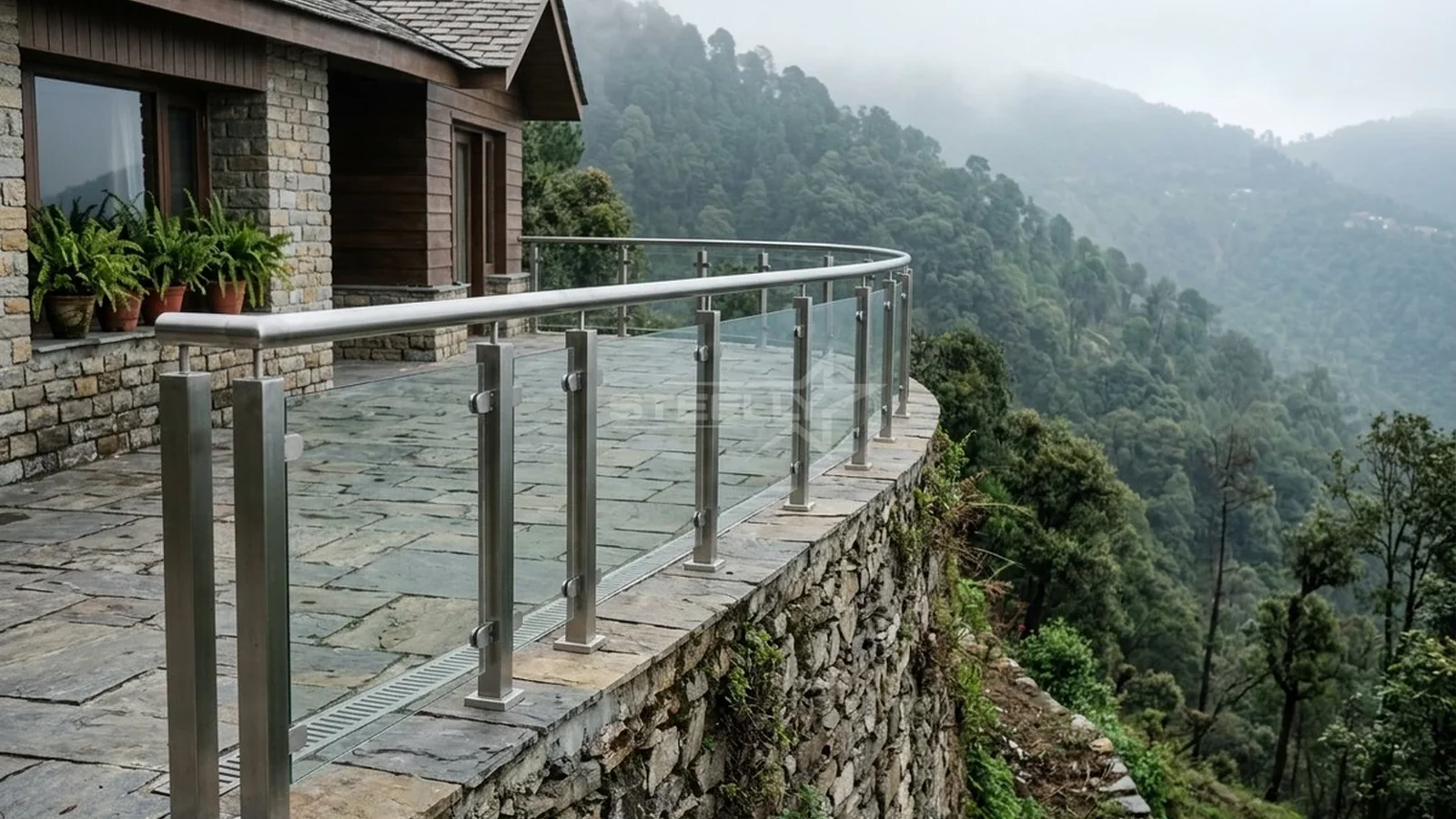 Stainless steel work project in Mussoorie by STEELLY