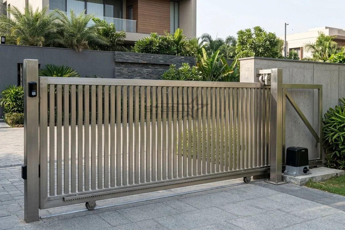 Automatic stainless steel gate in Dehradun by STEELLY – photo 3