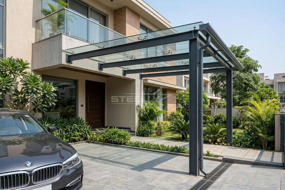 Stainless steel canopy in Dehradun by STEELLY – photo 1