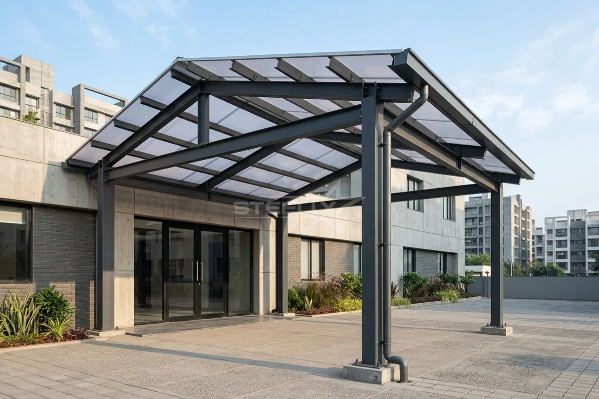 Stainless steel canopy in Dehradun by STEELLY – photo 3