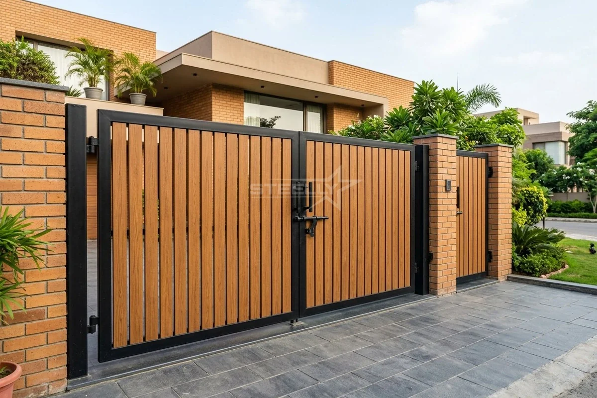 HPL panel stainless steel gate in Dehradun by STEELLY – photo 3