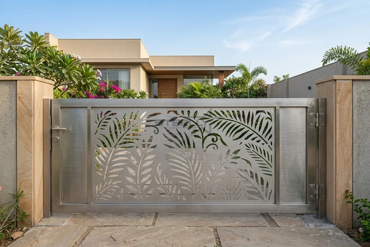 Laser cut stainless steel gate in Dehradun by STEELLY – photo 2