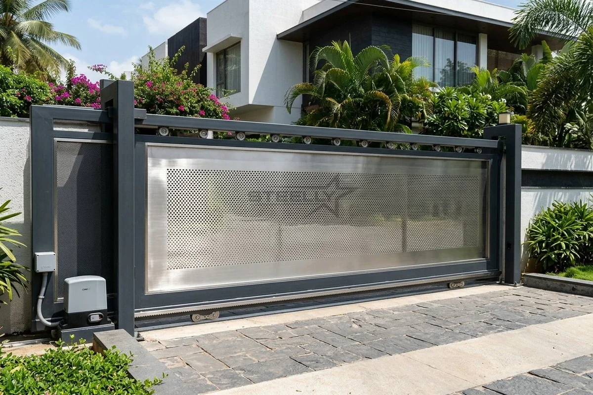 Stainless steel sliding gate in Dehradun by STEELLY – photo 3