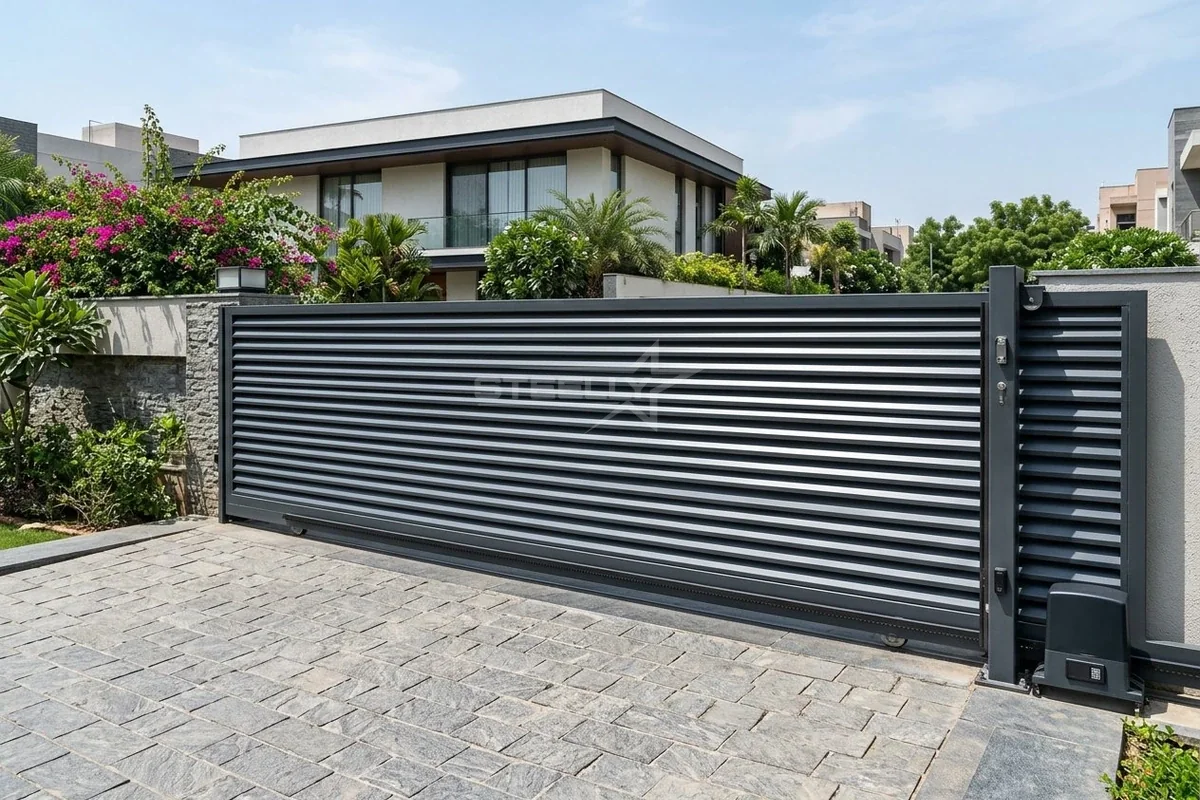 Aluminium profile gate project installed in Dehradun by STEELLY – photo 2