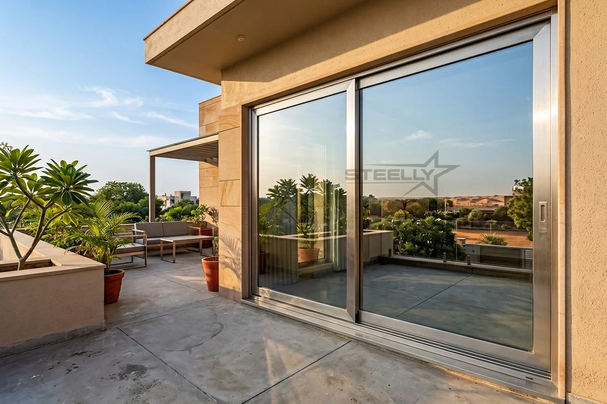 Stainless steel door project installed in Dehradun by STEELLY – photo 3