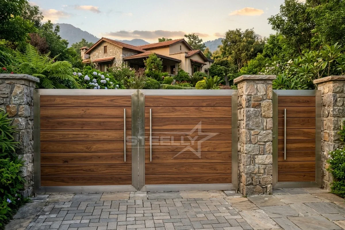 Stainless steel gate project installed in Dehradun by STEELLY – photo 3